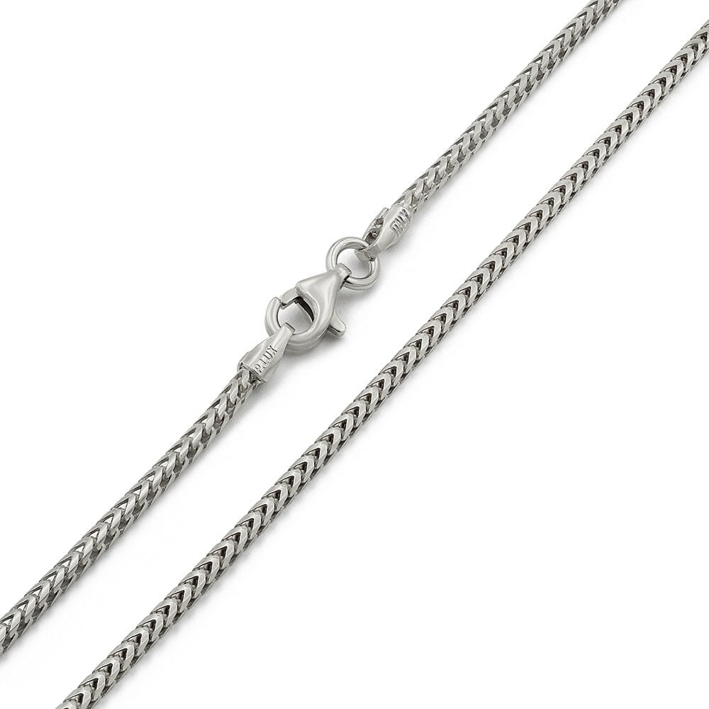 925 Sterling Silver Rhodium-plated 1.5mm Box Chain 