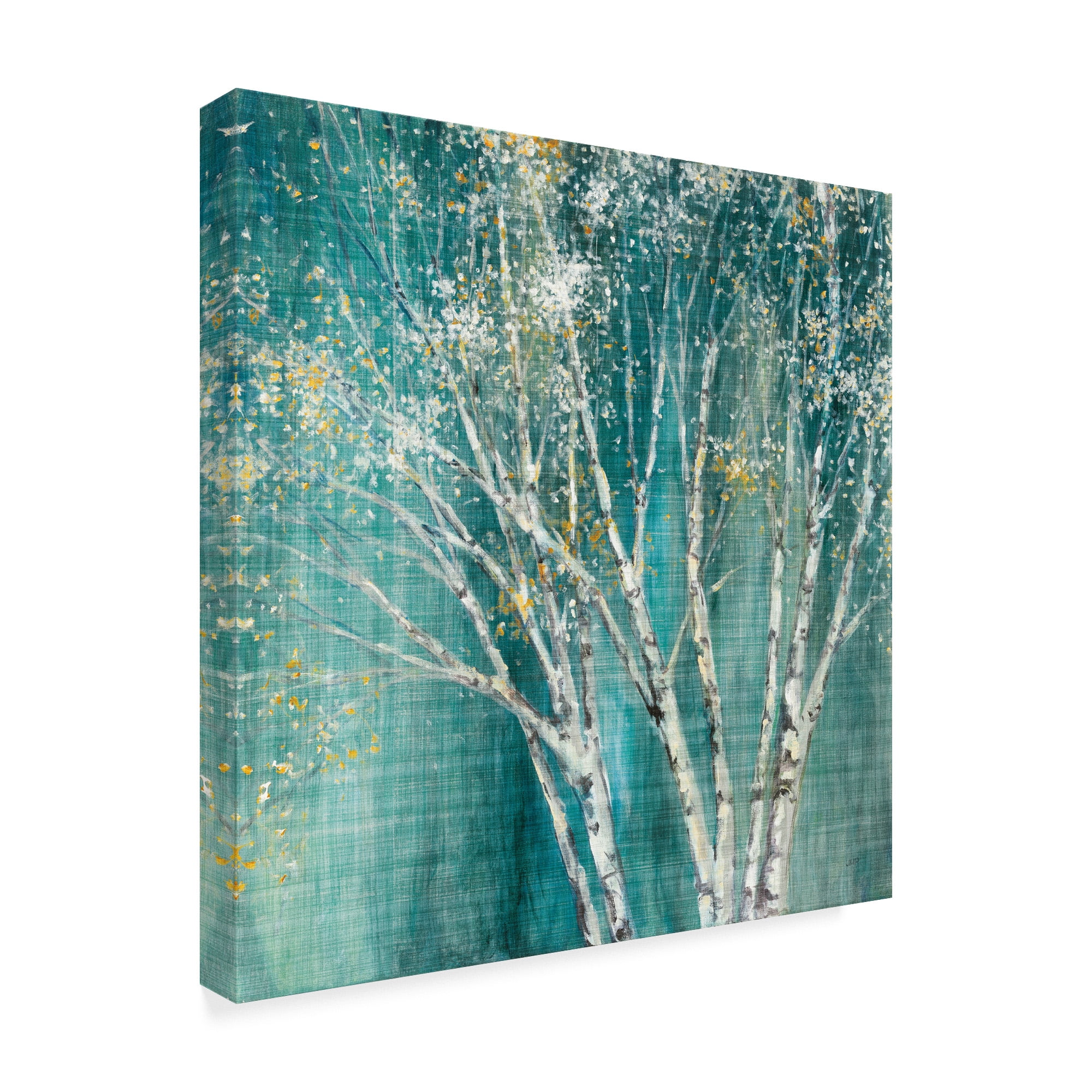 Trademark Fine Art 'Blue and Gold Birch' Canvas Art by Julia Purinton