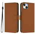 thumbnail image 2 of Wallet Case Compatible for iPhone 15 Plus, PU Leather Magnetic Closure Protective Flip Folio Case with 3 Card Holder and Wrist Strap Cover Women Men,Brown,For iPhone 15 Plus, 2 of 7