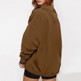 thumbnail image 2 of Aricy Oversized Sweatshirts For women Long Sleeve Half Zip Stand Collar Pullover Fall Trendy Fashion Casual Tunic Tops Pullover Fall Clothes, 2 of 5