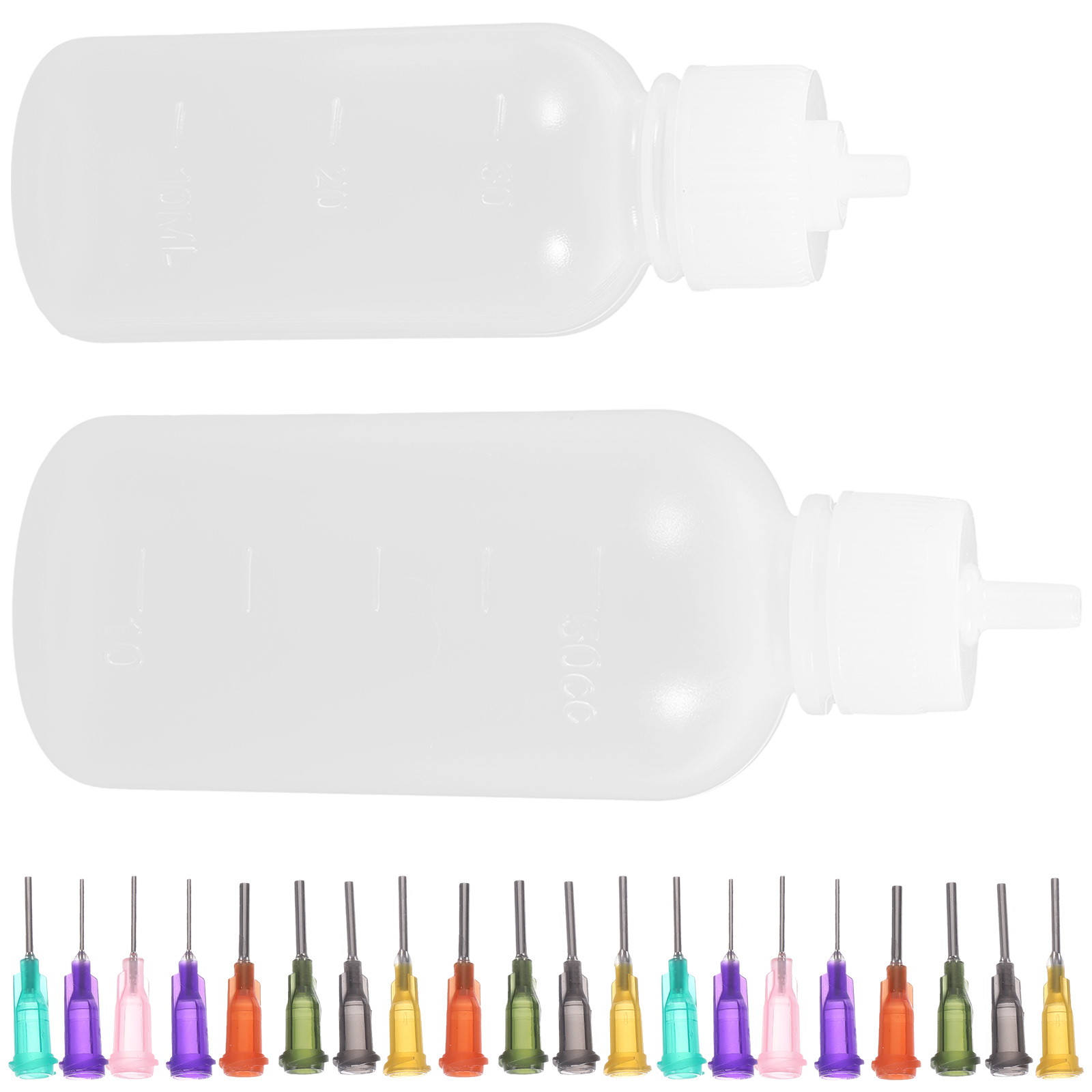 2-Pack 2oz Bottles With Stainless Steel Needle Tip – For Oiling S Scale Trains