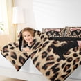 thumbnail image 4 of Erosebridal Chic Cheetah Printed 7-Piece Twin Bedding Sets For Kids,Black Letter M Monogrammed Bedding Comforter Set,Black Reversible, 4 of 7
