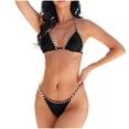 thumbnail image 2 of Traje de baño para mujer, traje de baño de dos piezas con tirantes de cuello y abertura en tres puntos, trajes de baño para mujer, conjuntos de bikini para mujer, trajes de baño de bikini para mujer, 2 of 3