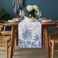 thumbnail image 2 of Palm Trees Table Runner - 108 Inch Long, Kitchen Dining Table Runner Dresser Scarves, Blue Tropical Plants Summer Forest Scenery Farmhouse Decor for Coffee Tables Wedding Party Banquet, 2 of 8