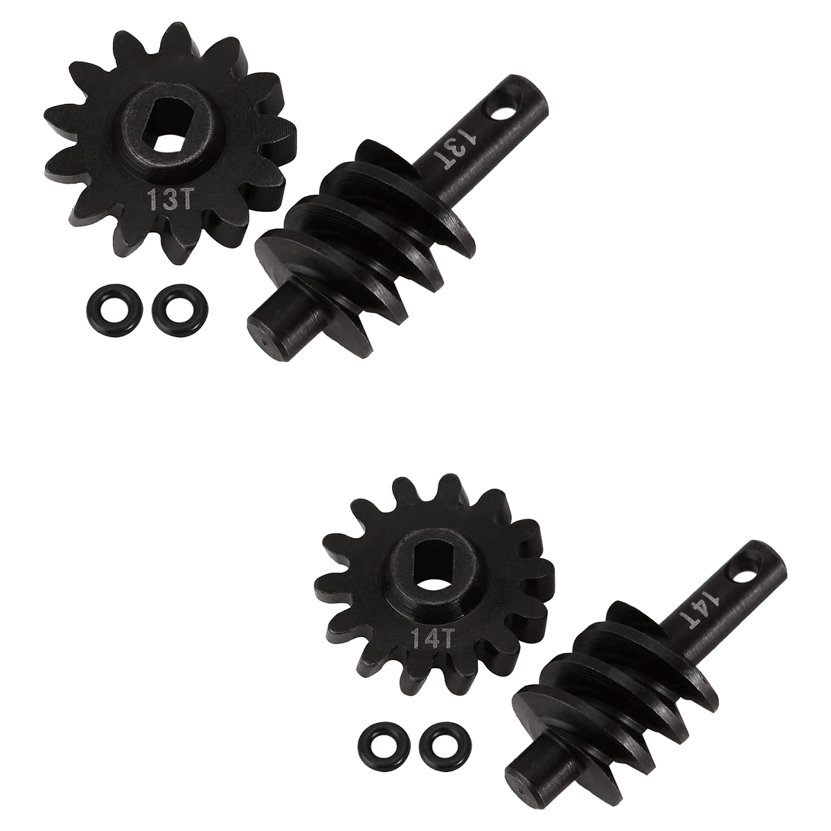 Axle Gear Overdrive Worm Differential 13T 14T Steel Gear for Axial SCX24 C10 JLU Gladiator 1/24