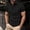 Black, variant on Mens Polo T Shirt Short Sleeve Button Down Tees Shirt Loose Fit White Clothes for Men