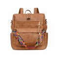 thumbnail image 1 of Sywqhk Mochila De Cuero Retro Para Mujer, Mochila De Viaje De Gran Capacidad, Mochila De Pu (Marrón) Sywqhk Para estrenar, 1 of 9
