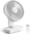 thumbnail image 1 of Ventilador de escritorio pequeño, ventilador portátil silencioso, ventilador personal con pilas recargables para la mesa de escritorio del dormitorio de la oficina en el hogar, 4 velocidades Fokelyi 220270-1, 1 of 9