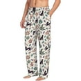thumbnail image 3 of Mens Pajama Pants - Soft Sleep & Lounge Pants for Men, Black Panther Snake Palm Leaf Cuteness Casual PJ Bottoms Pants with Pockets, 3 of 5