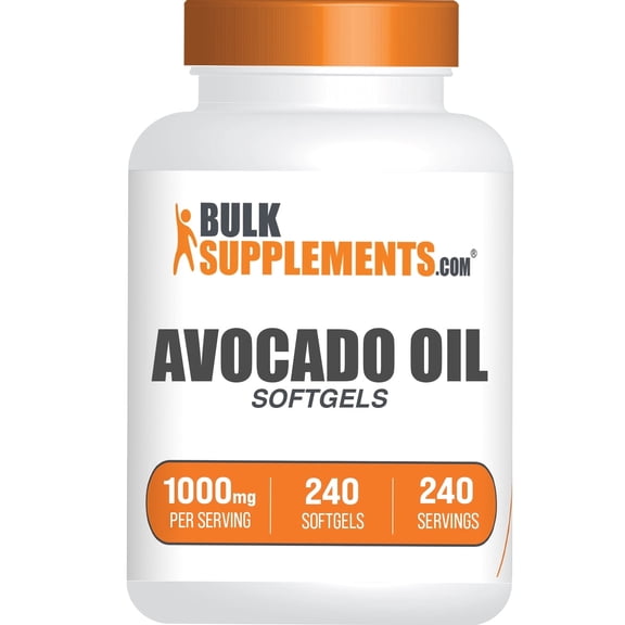 BulkSupplements Avocado Oil Softgels - 1000mg per Serving (240 Softgels - 240 Servings)