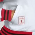 thumbnail image 6 of Women's WEAR by Erin Andrews White/Crimson Indiana Hoosiers Satin Stitch Full-Snap Fleece Sweatshirt Jacket, 6 of 6