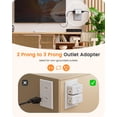 thumbnail image 2 of Adaptador de enchufe de pared LENCENT de 2 a 3 clavijas, 2 of 8