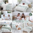 thumbnail image 5 of 3 Piece Weeping Flowers Duvet Cover Set Queen Size,Microfiber Comforter/Quilt Cover with Corner Ties and 2 Pillowcases,Teal Grey Summer Spring Floral Botanical Art Soft Bedding with Zipper Closure, 5 of 8