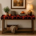 thumbnail image 2 of OutmaxHome Halloween Pumpkin Pattern Table Runner, 13.8x72.8 Inch Holiday Theme Decorative Table Runner, for Holiday Party, Dining Table, Kitchen, Farmhouse, 2 of 7