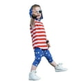 thumbnail image 5 of JLFKNG Kids Toddler Baby Boys Outfits Independence Day Style Patriotic Striped Printed Hoodie Sleeveless Breathable Loose Fit Shorts 2Pcs Outfits Sets Comfy Lovely Clothing, 5 of 9