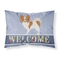 thumbnail image 1 of Carolines Treasures BB8310PILLOWCASE Papillon Welcome Fabric Standard Pillowcase, 1 of 2