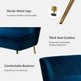 thumbnail image 5 of Tina's Home Velvet Upholstered Loveseat Sofa with Gold Metal Legs, Loveseat Living Room Chair Tufted Back Home Bedroom Navy, 5 of 7