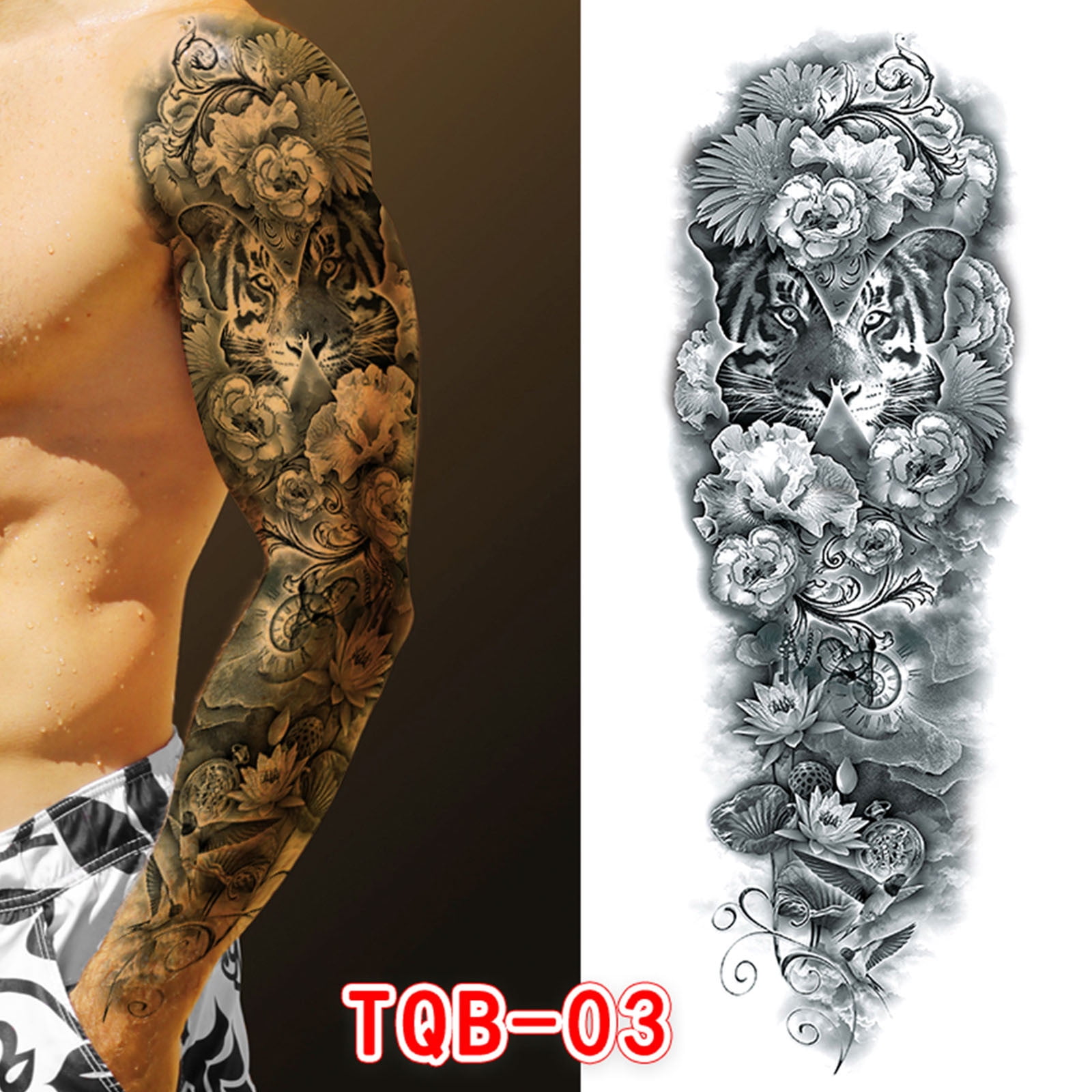Buy Clodeeu Men Arm Tattoo Temporary Tattoos Sticker Fake Tatoo Hot 3d 