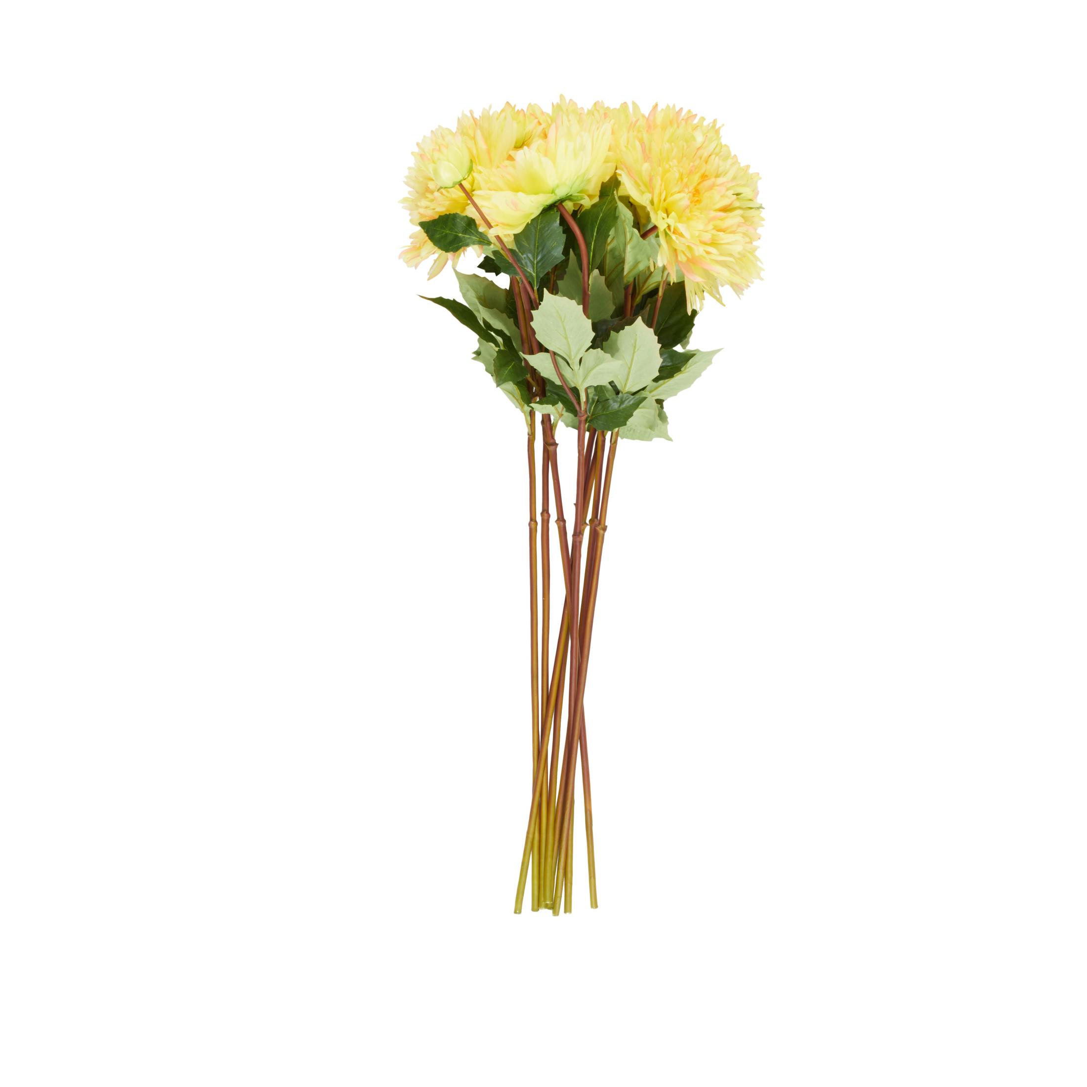 32" Plastic Floral Tall Dahlia Artificial Flower Stem, by DecMode (8 Count)