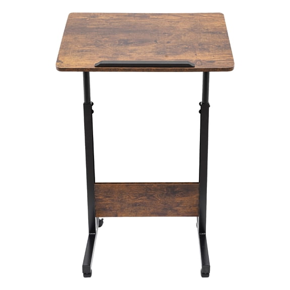 Adjustable Height Standing Desk Floor Mount Working Table Laptop Desk Rolling Computer Stand with 4 Wheels