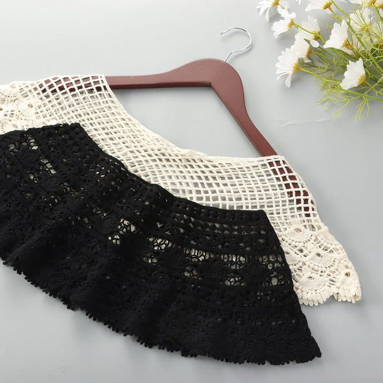 1pc Women's Fashionable Hollow Out Crochet Flower Tassel Shawl Scarf,  All-match Style