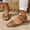Brown, variant on Women's Retro One-Strap Flat Sandals - Breathable Summer Casual Shoes with Adjustable Buckle - Comfortable PU Leather Slide Sandals for Women Brown