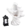 thumbnail image 4 of Fantasma de resina con linterna, estatua de mensajero del infierno, escultura de Halloween, decoración de jardín y patio, 4 of 12