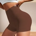 thumbnail image 2 of OSOLU Women Yoga Workout Shorts Push Up Sports Soft Tummy Control Workout Athletic Gym Bottoms Coffee XS, 2 of 4