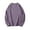 Purple, variant on Women's Solid Color Round Neck Long Sleeve Pullover Sweatshirt, Loose Fit Casual T-Shirt Style Top, Comfortable Everyday Wear for Daily Life, Home, Vacation and Couple Matching Outfits Blue L