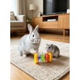 thumbnail image 2 of Multicolor Interactive Rabbit Toy - Plastic Rattle With Sound & Layered Design, 2 of 7