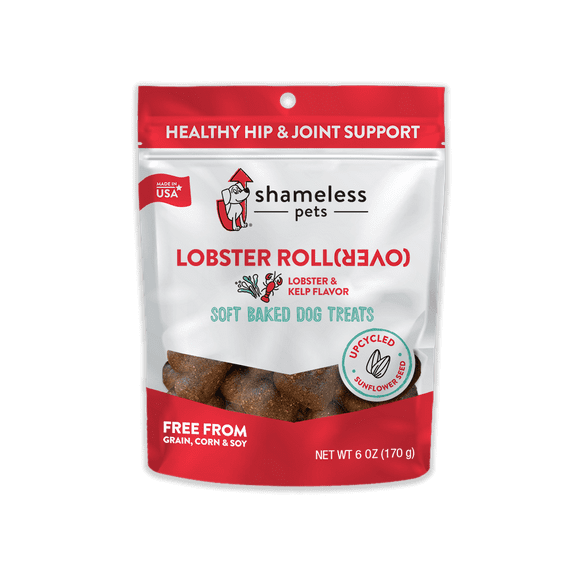 Shameless Pets, Lobster Rollover Flavor, Soft Baked Dry Biscuit Treats for Dogs, 6 oz. Pouch