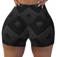 thumbnail image 2 of Fotbe Black Poker Shorts Sin Costuras – Shorts Deportivos de Cintura Alta para Mujer, Elásticos para Gimnasio, Yoga, Running o Ciclismo-Medium, 2 of 8