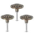 thumbnail image 5 of LABSERRON 3Pcs Kitchen Cabinet Hardware Dark Brown Zinc Alloy Round Furniture Pull Knobs, 5 of 8