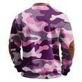thumbnail image 4 of Men's Casual Sweatshirt American Camouflage Print Round Neck Long Sleeve Half Pullover for Winter Outdoor Wear,Pink,L, 4 of 4