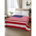 thumbnail image 2 of American Flag King Size Flat Sheet, Wrinkleproof & Fadeproof Cooling Flat Bed Sheet Only, Retro Rustic Stars And Stripes US Flag Breathable Soft Bedding Top Sheets 105 x 98 Inches, 2 of 8