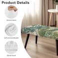 thumbnail image 6 of FKELYI Retro Tropical Palm Leaf Print Bench Cover Stretchy Dining Bench Covers with Elastic Band Washable Furniture Protective Slipcover for Hotel Living Room Bedroom, 6 of 7