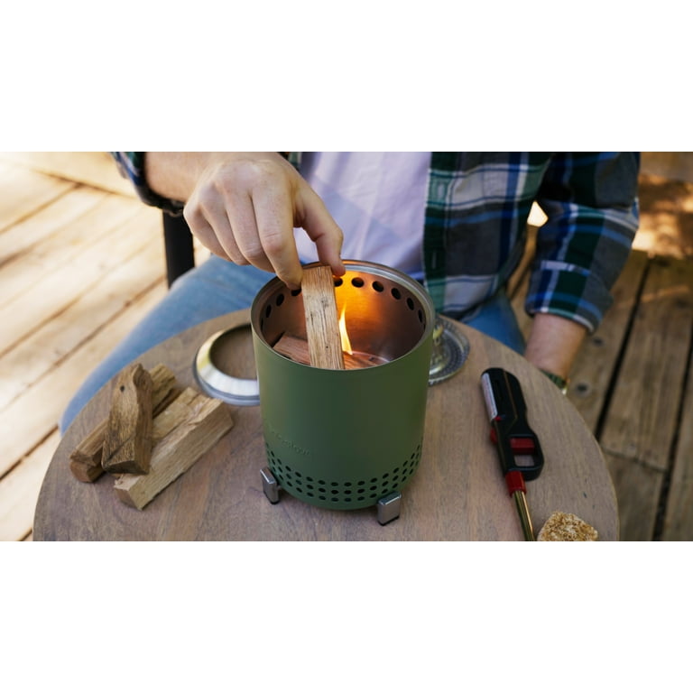 Solo Stove Mesa 5.1 in. x 6.8 in. Outdoor Stainless Steel Wood or Pellet  Burning Fire Pit SSMESA-SS - The Home Depot