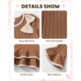thumbnail image 6 of Yaoqi 5T Little Girl Outfit Set 6T Child Girls Clothes Ruffle Long Sleeves Bowknot Top Solid Color Flared Pants 2pcs Clothing Khaki, 6 of 7