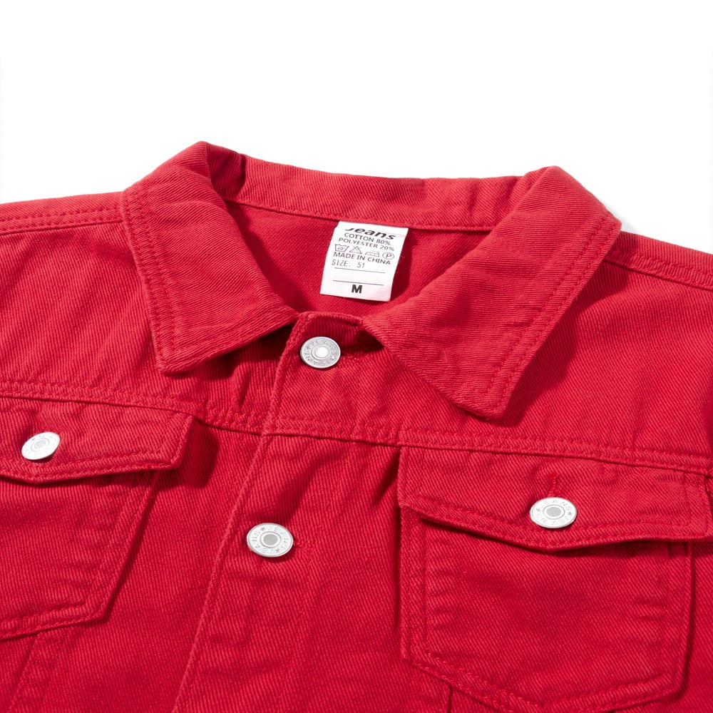 Women's Solid Color Denim Jacket Casual Long Sleeve Button