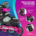 thumbnail image 6 of 2PM SPORTS Nebula Adjustable Inline Skate for Children, Fun Kids Roller Blades, Beginner Skates for Girls and Boys-Small Little kid（11C-1Y US）, 6 of 8