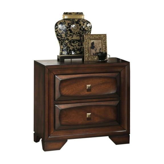 Roundhill Furniture Oakland 2 Drawer Nightstand