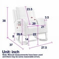 thumbnail image 7 of Rocking Glider Chair for Nursery, Wingback Accent Rocker Chair with Lumbar Pillow and 2 Side Pockets, 27.5"W Modern High Back Upholstered Armchair Leisure Single Sofa for Living Room, Beige, 7 of 7