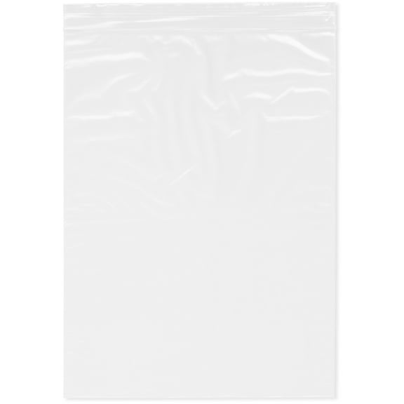Plymor 9" x 12" (Pack of 100), White 2 Mil Zipper Reclosable Plastic Bags