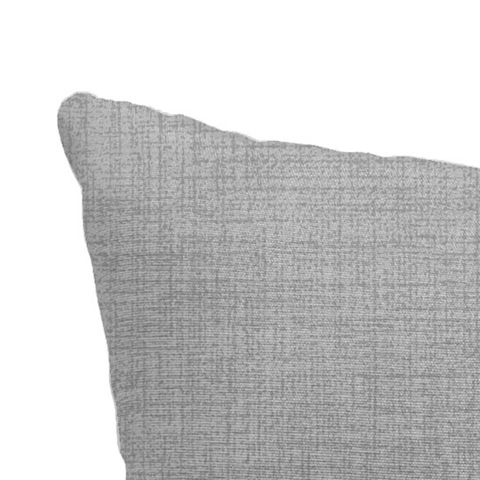Jordan Manufacturing 13" x 20" Zayne Saturn Gray Crosshatch Rectangular Outdoor Lumbar Throw Pillow with 3 Coconut Buttons (2 Pack)