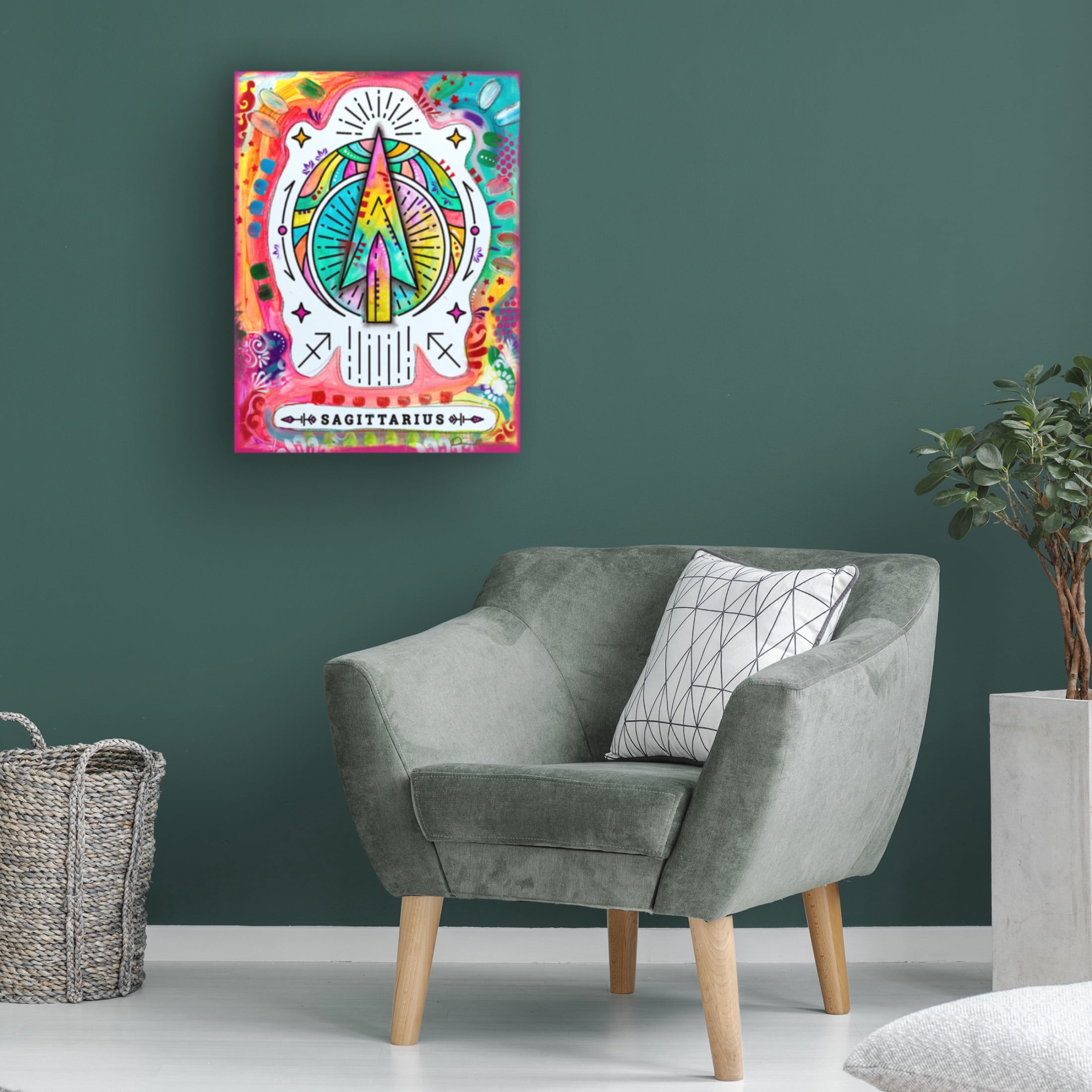Canvas Wall Art - Dean Russo 'Sagittarius' Wall Art for Living Room, Bedroom, or Office Décor by Trademark Fine Art - 18 x 24 Inches