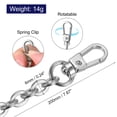 thumbnail image 2 of Uxcell 8"x0.24" Purse Chain Strap, Purse Handle Shoulder Bag Replacement Strap(Silver), 2 of 5
