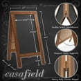 thumbnail image 5 of Casafield 40" x 20" A Frame Chalkboard Sign, Rustic Brown Double-Sided Magnetic Wooden Menu Board for Cafés, Sandwich Shops, Sidewalks, and Weddings, 5 of 8