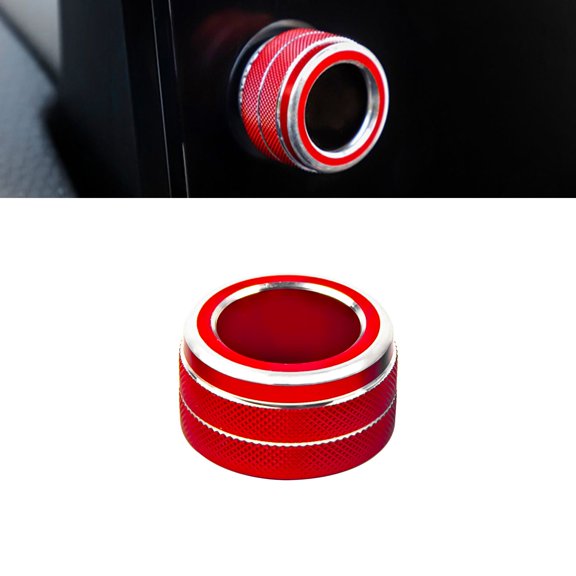 Xotic Tech Centre Console GPS Navigation Switch Knob Surrounding Ring Decoration Covers Compatible with Honda Civic 11th Gen 2022 (Red)