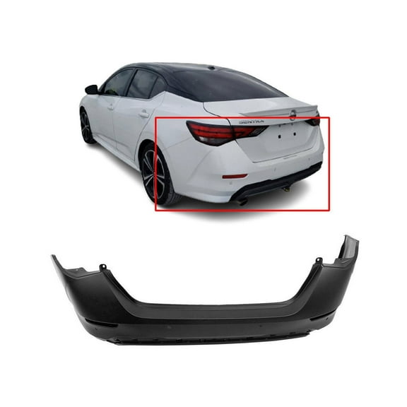 DCP Rear Bumper Cover For 2020-2022 Nissan Sentra Primed NI1100338 W/Park Holes