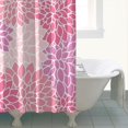thumbnail image 4 of Boho Floral Shower Curtain 72x72 Inches - Tropical Leaves, Vintage Botanical Print, Waterproof Fabric for Chic Bathroom Decor, Modern Farmhouse & Bohemian Style, 4 of 5